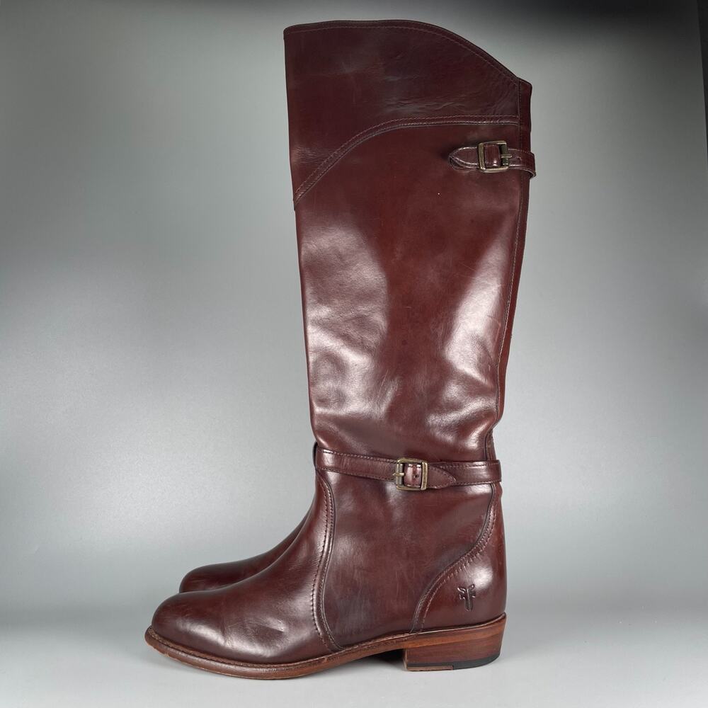 Frye Women's Size 8 M Brown Leather Tall Equestrian Riding Boots Goodyear Welt